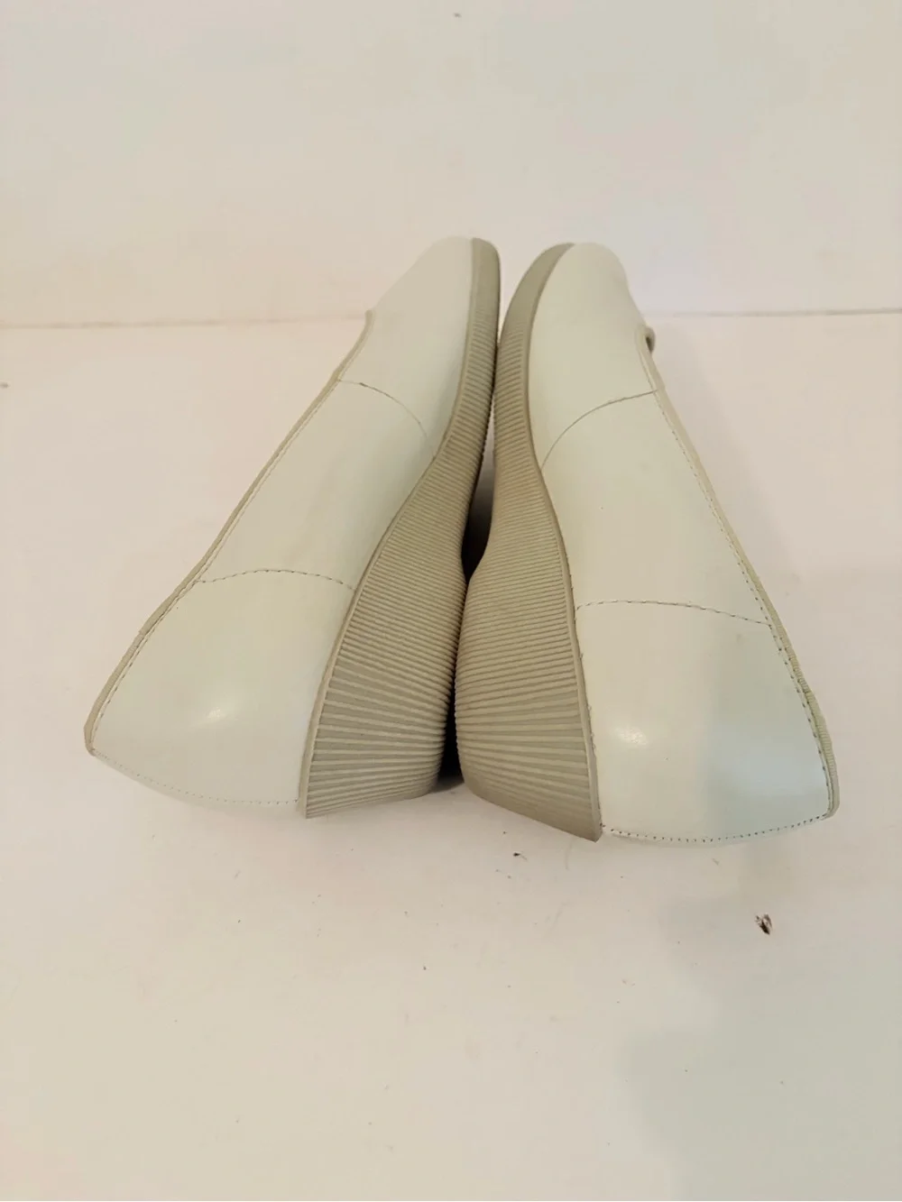 Softspots Bone Leather Stephanie Low Wedge Slip On Comfort Shoes